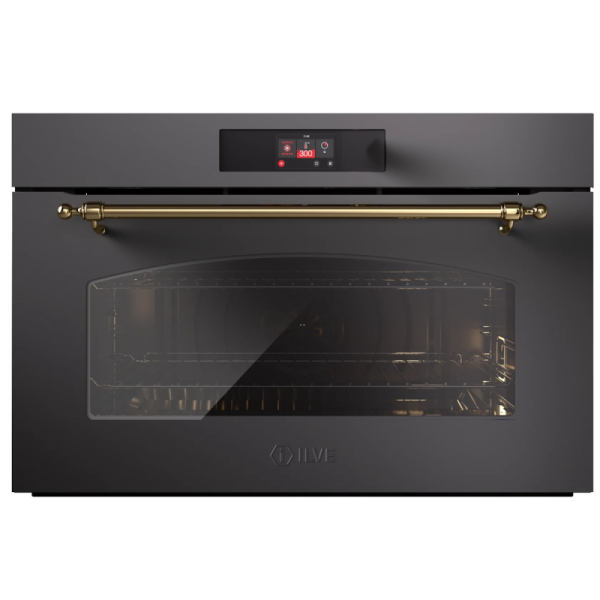 картинка Духовой шкаф ILVE Nostalgie OV91NT31/MGG матовый графит (фурн. латунь) от магазина SEFI