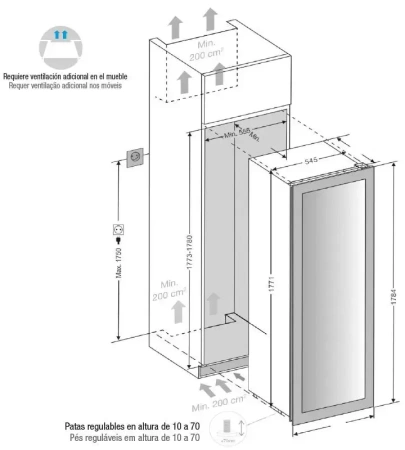 картинка Встраиваемый винный шкаф Pando PVMA 178-112 PAL от магазина SEFI