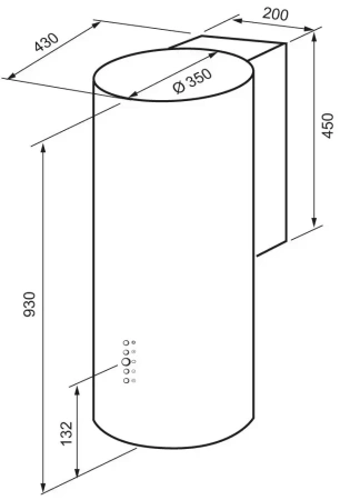 картинка Вытяжка KRONA TINA 350 WHITE 3P от магазина SEFI