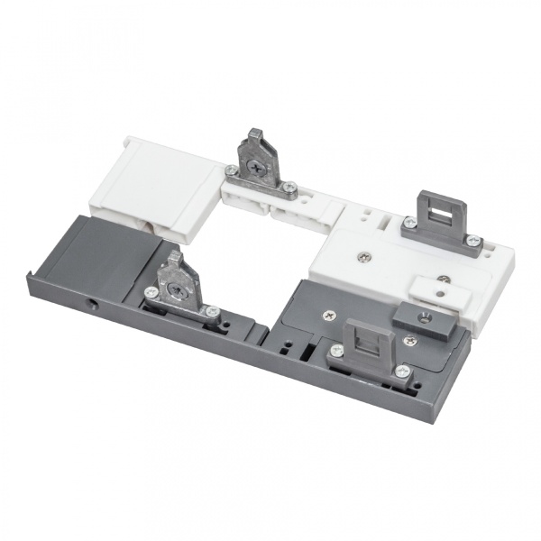 картинка Фасадный крепеж внутреннего высокого ящика Slimbox AKS графит с релингом на фасаде от магазина SEFI