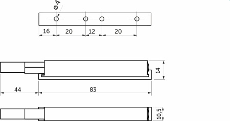 картинка Механизм push-to-open наконечник резиновый накладной серый AKS от магазина SEFI