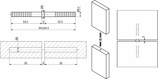 картинка Соединитель фасадов 5.1x70 РП от магазина SEFI