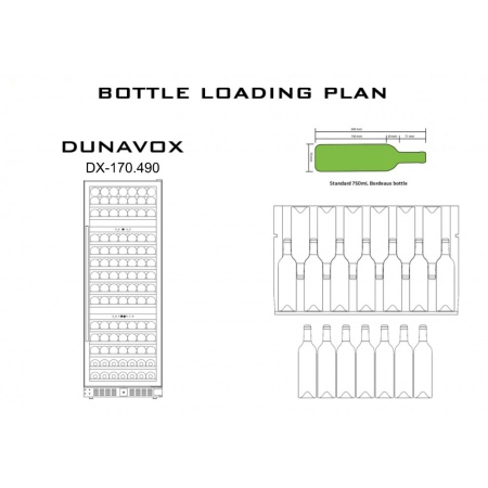 картинка Винный шкаф Dunavox DX-170.490STSK от магазина SEFI
