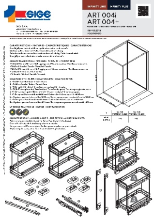 картинка Выдвижная система c Soft-Close, плоский пруток 418*450*520, infinity line от магазина SEFI