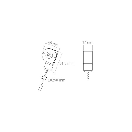картинка Выключатель с цепочкой, хром, 750W, HLT от магазина SEFI