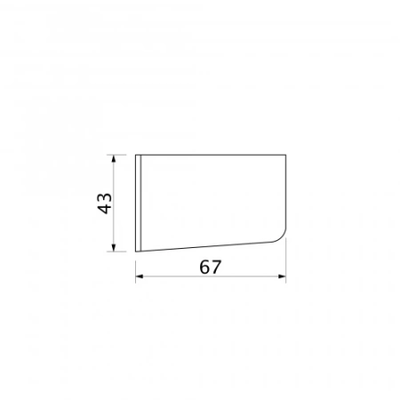 картинка Накладка декор. ABS белая правая РФ от магазина SEFI
