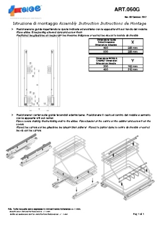 картинка Система выдвижная Gamma с Soft Close, 2-х уровневая корзина в шкаф 300мм 230*450*440 от магазина SEFI