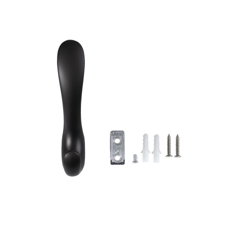 картинка Крючок меб. двухрожковый мет. ROMA черный матовый AKS от магазина SEFI