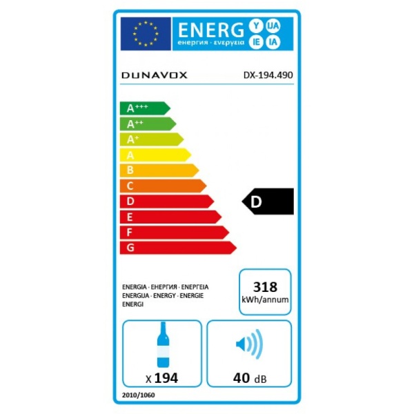 картинка Винный шкаф Dunavox DX-194.490SSK от магазина SEFI