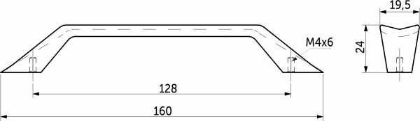 картинка Ручка меб. скоба мет. PRIZMA 128 брашированный темный никель AKS от магазина SEFI