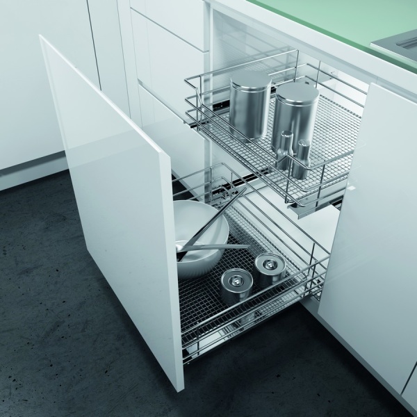 картинка Комплект: Две выдвижные корзины Сапфир с фасадным креплением, ширина фасада 800 мм от магазина SEFI