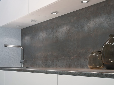 картинка Светодиодный светильник FOCUS 1,65Вт, 12В с кольцом для накл. монтажа, кабель 2,5м, свет теплый нерж. сталь от магазина SEFI