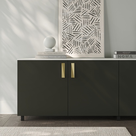 картинка Ручка меб. скоба мет. SANGRITA 64 черный матовый, AKS от магазина SEFI