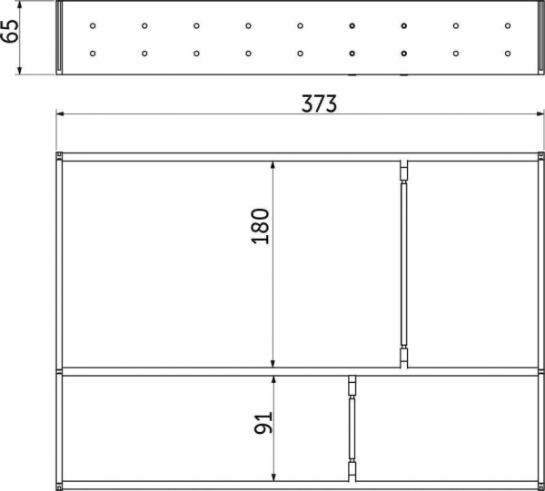 картинка Комплект разделителей L400 универсальный металлический Organizer нержавеющая сталь (373*293*65) AKS от магазина SEFI