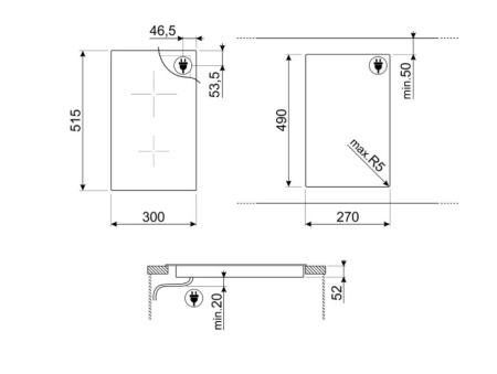 картинка Индукционная варочная панель Smeg SI5322B от магазина SEFI