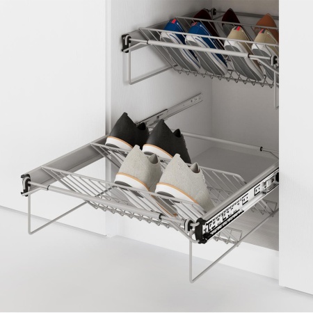 картинка Держатель выдвижной для обуви телескопический 540-700 мм, цвет - серый от магазина SEFI