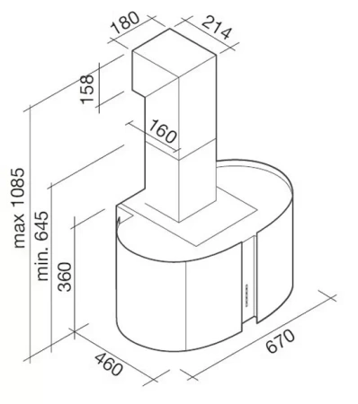 картинка Вытяжка Falmec Mirabilia 67 New York Vetro (800) ECP от магазина SEFI