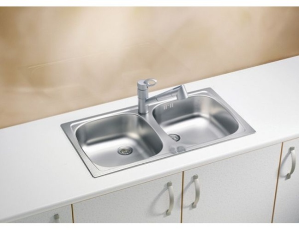 картинка Мойка BASIC 160 NAT-60 780X435 в комплекте с сифоном 1071240, от магазина SEFI