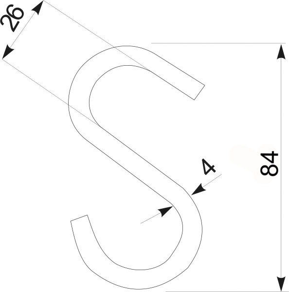 картинка Крючок на трубу d25 (506), хром AKS от магазина SEFI