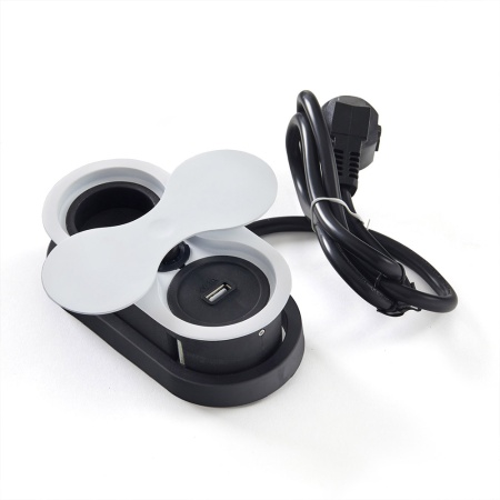 картинка Розетка Eight USB врезная в столешницу, цвет - белый от магазина SEFI
