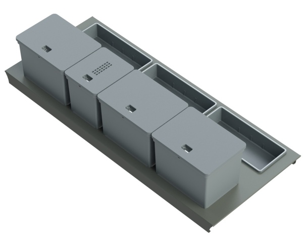 картинка Система Kit da cassetto mini 120, B45 c/vaschetta, 1х6л, 3х10л, 3 лотка от магазина SEFI