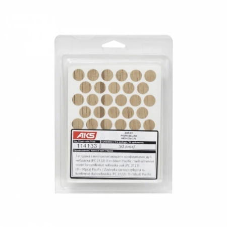 картинка Заглушка самоприлипающая к конфирматам дуб небраска (PC 2122) (1л=50шт) Pacific от магазина SEFI