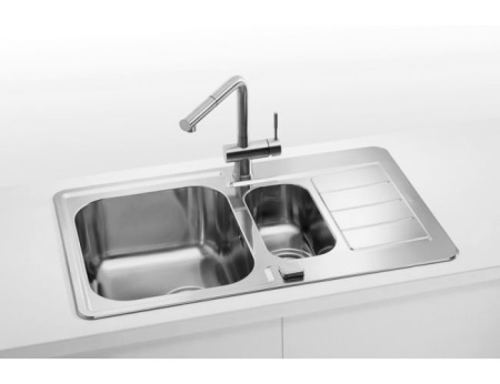 картинка Мойка  LINE MAXIM 60 FS SAT 90  615 X 505 в компл. с сифоном 1127248 от магазина SEFI