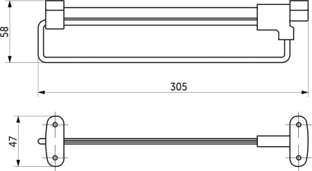картинка Выдвижная вешалка L-300, черный AKS от магазина SEFI