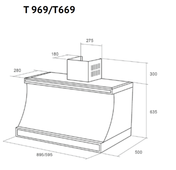 картинка Купольная вытяжка KUPPERSBERG T 669 W Silver от магазина SEFI