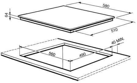 картинка Варочная панель Smeg SI3644D от магазина SEFI