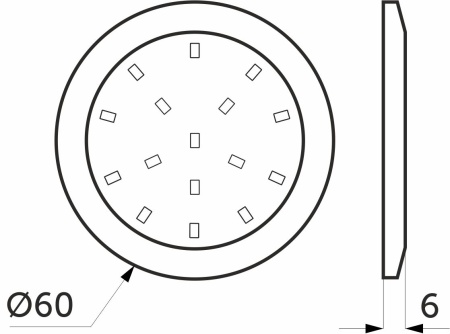 картинка Светильник светодиодный Maia, накладной, 1,5W, 12V, холодный белый (6500К), AKS от магазина SEFI