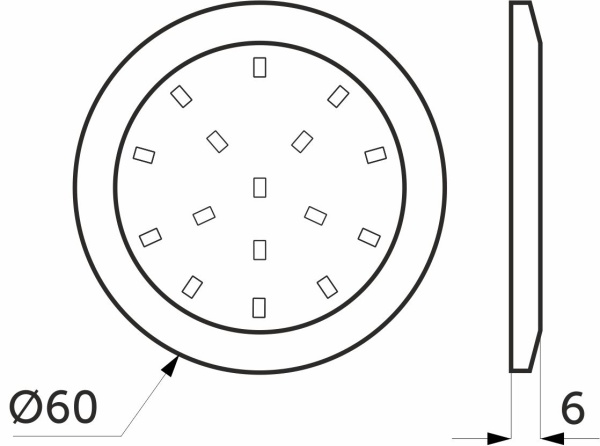 картинка Светильник светодиодный Maia, накладной, 1,5W, 12V, теплый белый (3000К), AKS от магазина SEFI