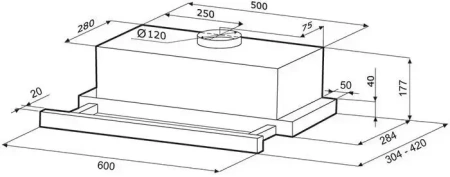 картинка Вытяжка Krona KAMILLA 600 EVO 1W от магазина SEFI