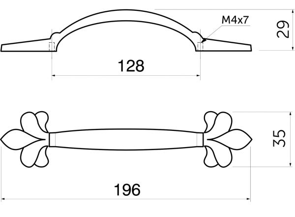 картинка Ручка меб. скоба мет. MILK 128 серебро белый, AKS от магазина SEFI