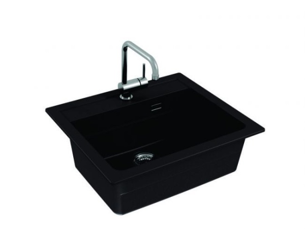 картинка Мойка ALVEUS GRANITAL ATROX 30 CARBON - G91 590 X  500  1X в комплекте с сифоном 1132823, от магазина SEFI