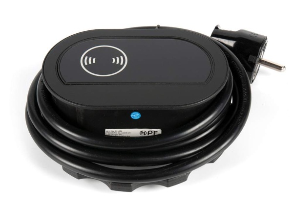 картинка Выдвижной блок: 1 электрическая розетка + беспроводная зарядка + 2 USB-зарядки Type A + TypeС HPF Piccolino, черное стекло (H-311252) от магазина SEFI