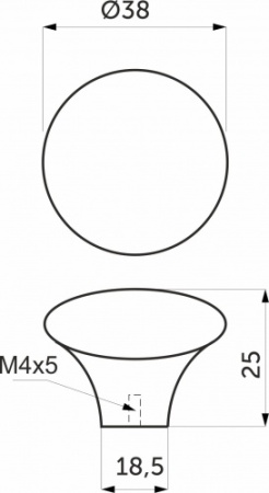 картинка Ручка меб. кнопка керамич. DG20 белый AKS от магазина SEFI