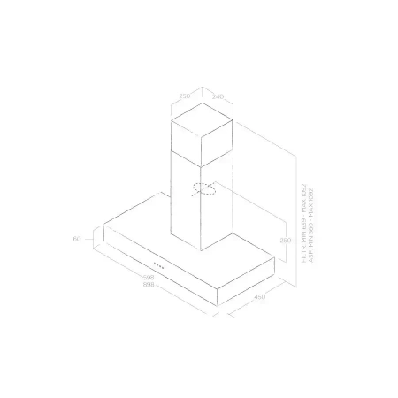 картинка Вытяжка ELICA SPOT NG H6 IX/A/60 от магазина SEFI