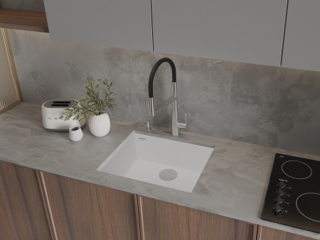 картинка Мойка Rivelato STRIA 6053 1-чаш 600*440 Белый 101 от магазина SEFI