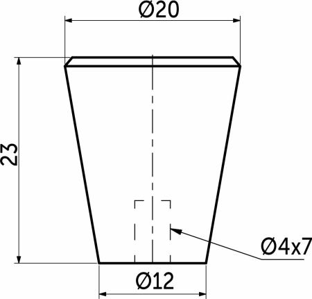картинка Ручка меб. кнопка мет. BELL бронза, AKS от магазина SEFI