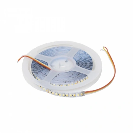 картинка Лента светодиодная двухцветная (CCT) - 14,4W/m, 24V, 8мм, 2835, 180 д/м, IP20, тепл-холод белый, 5м, AKS от магазина SEFI