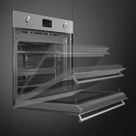 картинка Духовой шкаф c паром и СВЧ Smeg SO6303APX от магазина SEFI
