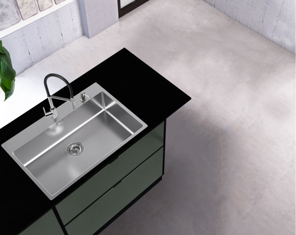 картинка Мойка Alveus NOX 130 BRS 740x515x200 в комплекте с интегрированным сифоном от магазина SEFI