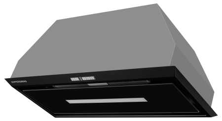 картинка Встраиваемая вытяжка KUPPERSBERG INTRO 70 BLACK от магазина SEFI