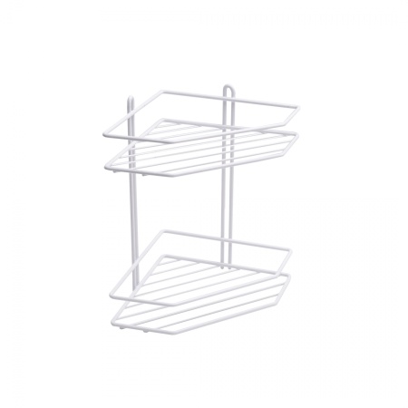 картинка Полка подвесная угловая 2-ярусная 202*202*282, белый РФ от магазина SEFI