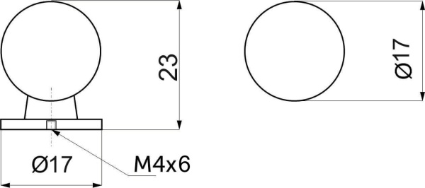 картинка Ручка меб. кнопка мет. GN34 сатин AKS от магазина SEFI