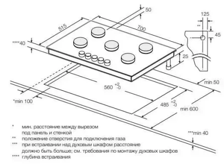 картинка Газовая варочная панель Graude GS 70.1 WM от магазина SEFI
