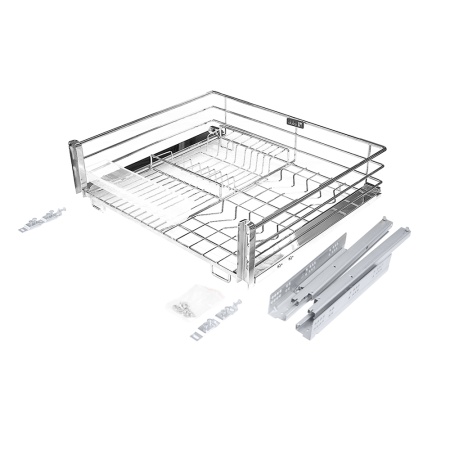 картинка Выдвижная сушка для посуды MARTA, на фасад 600 мм, цвет - хром от магазина SEFI