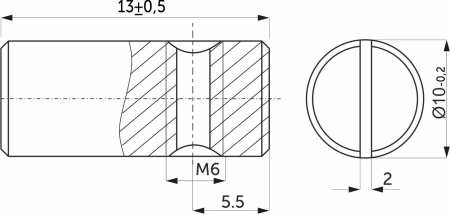 картинка Гайка бочонок М6*10*13 несимметричная белый цинк (уп/10шт) AKS от магазина SEFI