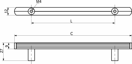 картинка Ручка меб. скоба алюм. GAME 128 черный матовый, AKS от магазина SEFI